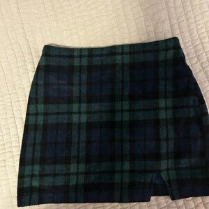 Altar'd State Holiday Plaid Skirt SMALL